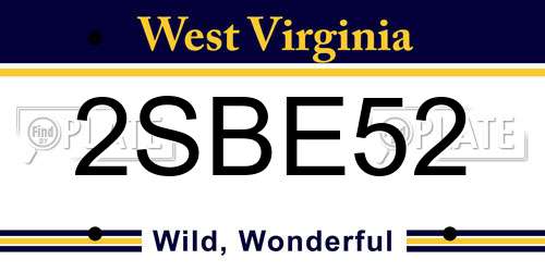 2SBE52 West Virginia License Plate