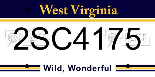 2SC4175 West Virginia License Plate