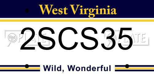 2SCS35 West Virginia License Plate