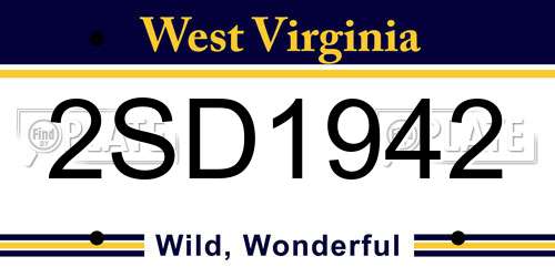 2SD1942 West Virginia License Plate