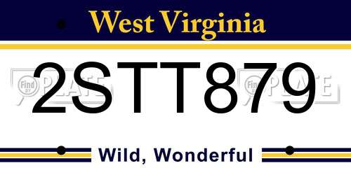 2STT879 West Virginia License Plate