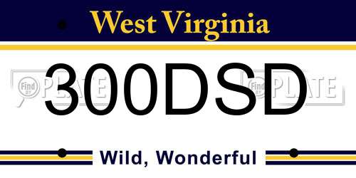 300DSD West Virginia License Plate