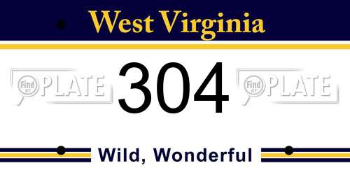 304 West Virginia License Plate