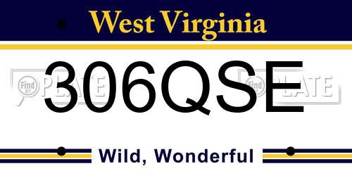 306QSE West Virginia License Plate