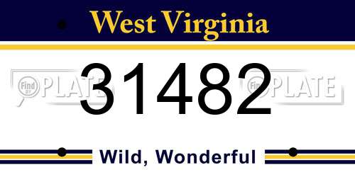 31482 West Virginia License Plate