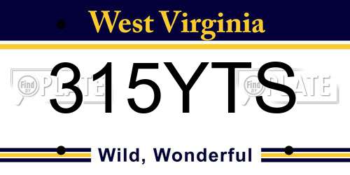 315YTS West Virginia License Plate