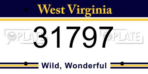 31797 West Virginia License Plate