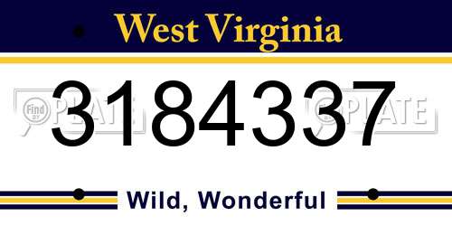 3184337 West Virginia License Plate