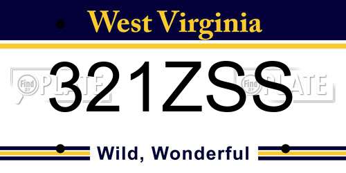 321ZSS West Virginia License Plate