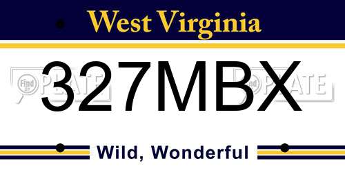 327MBX West Virginia License Plate