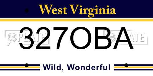 327OBA West Virginia License Plate