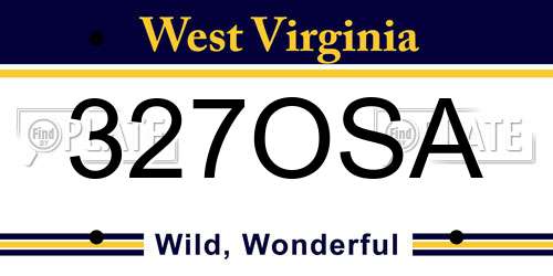 327OSA West Virginia License Plate