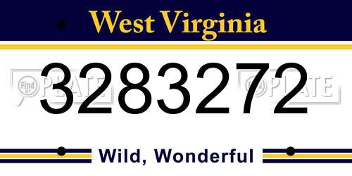 3283272 West Virginia License Plate