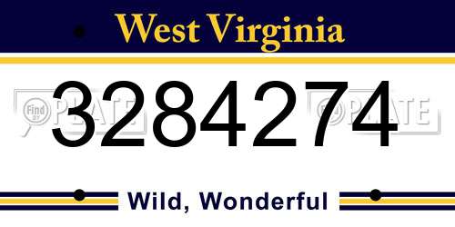 3284274 West Virginia License Plate