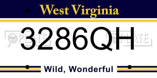 3286QH West Virginia License Plate