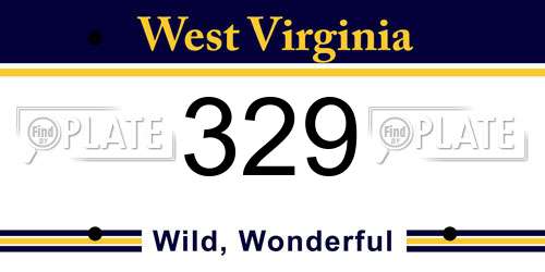 329 West Virginia License Plate