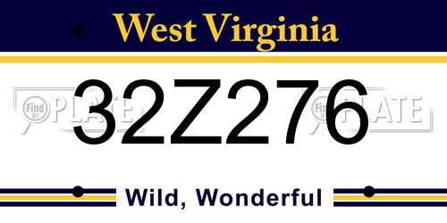 32Z276 West Virginia License Plate
