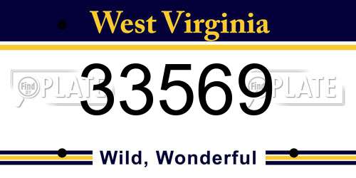 33569 West Virginia License Plate