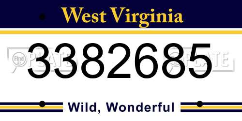 3382685 West Virginia License Plate