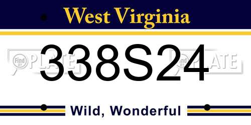 338S24 West Virginia License Plate