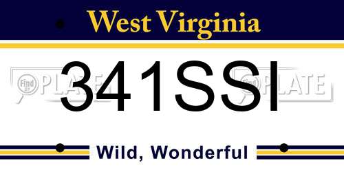 341SSI West Virginia License Plate