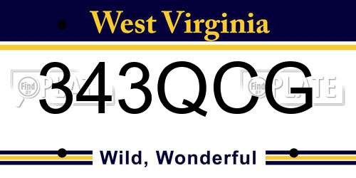 343QCG West Virginia License Plate
