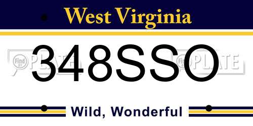 348SSO West Virginia License Plate