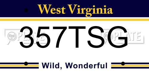 357TSG West Virginia License Plate
