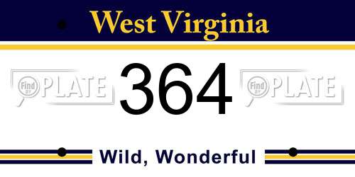 364 West Virginia License Plate