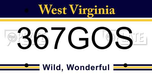 367GOS West Virginia License Plate