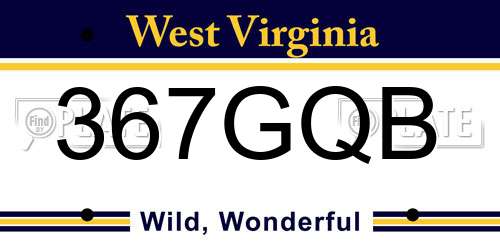 367GQB West Virginia License Plate