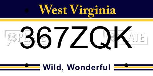 367ZQK West Virginia License Plate