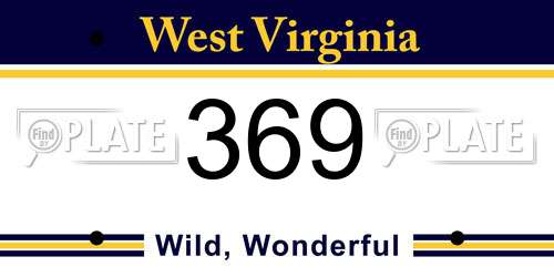 369 West Virginia License Plate