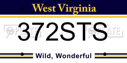372STS West Virginia License Plate