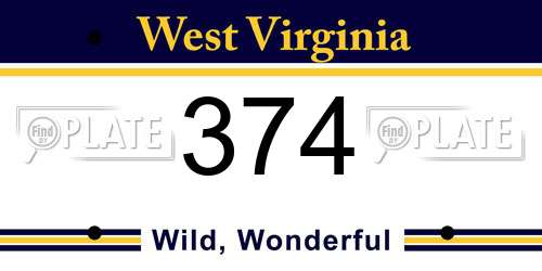 374 West Virginia License Plate