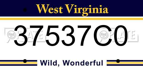 37537C0 West Virginia License Plate