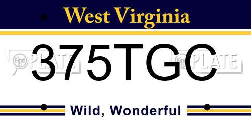 375TGC West Virginia License Plate