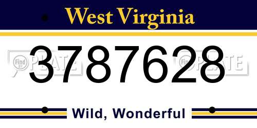 3787628 West Virginia License Plate
