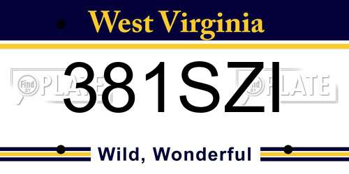 381SZI West Virginia License Plate