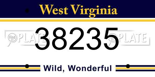 38235 West Virginia License Plate