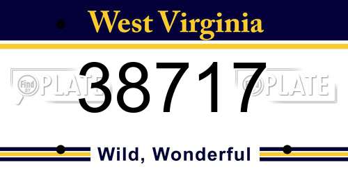 38717 West Virginia License Plate