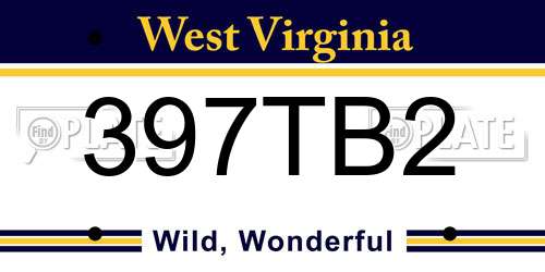 397TB2 West Virginia License Plate