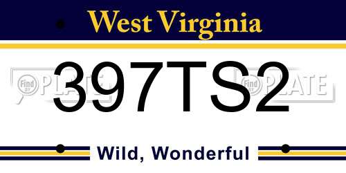 397TS2 West Virginia License Plate