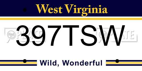 397TSW West Virginia License Plate