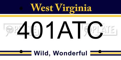 401ATC West Virginia License Plate