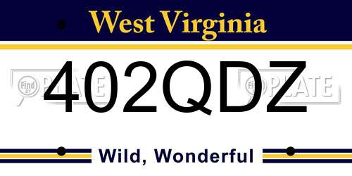 402QDZ West Virginia License Plate