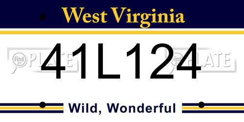 41L124 West Virginia License Plate