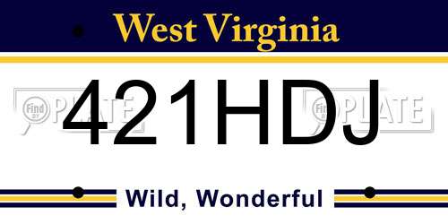 421HDJ West Virginia License Plate