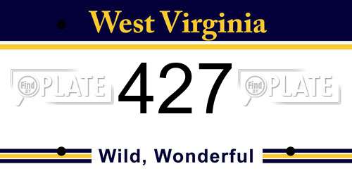 427 West Virginia License Plate