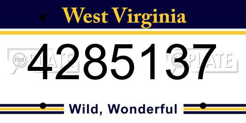 4285137 West Virginia License Plate